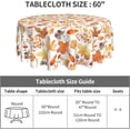thumbnail image 6 of Fall Tablecloth, Autumn Maple Leaf Round Tablecloth 60 Inch, Thanksgiving White Round Table Cloth for Rustic Farmhouse Kitchen Decor, Wipeable Polyester Fabric Table Cover for Outdoor Holiday Party, 6 of 6