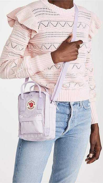 Fjallraven Kanken Sling Crossbody Shoulder Bag For Everyday Use & Travel, Pastel Lavender Backpack Height 7.8 in, 2.5 L