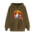 thumbnail image 4 of CFLVAEK Funny Graphic Sweatshirts for Women with Hood Plus Size Long Sleeve Holiday Hoodies Oversized Pullover Tops with Pockets Brown XXXL, 4 of 6