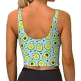 thumbnail image 2 of Yiaed Avocado and Hearts Print Ladies Waistcoat Women Sports Vest Vest Sports Women Sports Top Yoga Vest for women-Small, 2 of 8