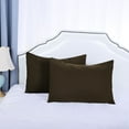 thumbnail image 2 of 2pcs Pillowcases Soft Microfiber,No Wrinkle,Standard, Coffee Pillow Case Cover, 2 of 2
