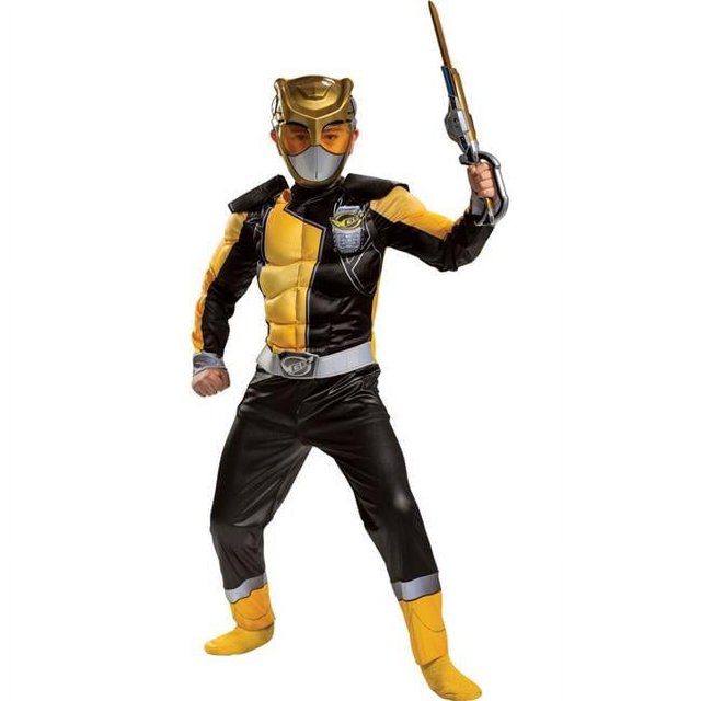Power Rangers Costu Classique Beast Morphers Enfant Gold Ranger