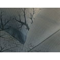 thumbnail image 4 of Ambesonne Tree Quilted Bedspread Set 3 Pcs, Sunrise Branches Misty Sky, Queen Size, Slate Blue Orange Peach, 4 of 5