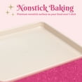 thumbnail image 7 of Paris Hilton 3 Piece Bakeware Set, Nonstick, Dishwasher Safe, Heavy Duty Carbon Steel, Pink, 7 of 7