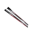 thumbnail image 4 of Faldones laterales universales para coche shamjiam Extensiones de faldones laterales de coche Fibra de Carbono Rojo, 4 of 8