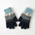thumbnail image 2 of Weikingp Clearance! Warm Gloves, Women Winter Screen Gloves Warm Knit Gloves Elastic Cuff Winter Men Texting Gloves, Knitted Gloves, Heating Gloves Navy, 2 of 7