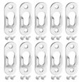 thumbnail image 1 of 50Pcs Keyhole Picture Frame Hangers, 42x16mm Metal Keyhole Hanger, Silver, 1 of 6