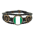 thumbnail image 1 of Pulsera marina tejida en cuero emblema nacional Nigeria África, 1 of 4