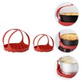 thumbnail image 1 of Houderco 2Ud Soporte De Silicona Para Cocer Huevos Y Vaporera Multifuncional Roja Para Ollas A Presión, 1 of 8