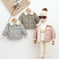 thumbnail image 6 of KYAIGUO Infant Baby Corduroy down Jacket & Coat for Boys Girls Winter Thick Warm down Fleece Jacket Pretty Plaid Fleece Jacket Kids Zipper Outerwear, 6 of 8