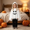 thumbnail image 6 of Gunia Kids Ghost Hooded Cape For Boys Girls 2 Piece Halloween Costumes Cosplay Cloak Cute Party Dress Up Outfits Poncho, 6 of 9