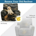 thumbnail image 4 of Xoenoiee Black Golden Marble Print Recliner Chair Cover, Stretch Recliner Covers, Washable Lazy Boy Recliner Chair Covers, Anti-Slip Furniture Protector Recliner Slipcovers for Dog Kid, 4 of 7