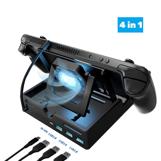 Muelle De Expansión Game Console Expansion Dock Host Base Compatible con HDMI para Steam Deck (4 en 1) Likrtyny Para estrenar