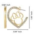 thumbnail image 4 of Disney Minnie Mouse Heart Earrings, Gold-Tone Outline with Crystal Pavé, 4 of 5