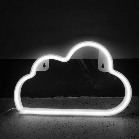 

KEVCHE LED Cloud Neon Light Sign Night Lamp Wall Art Decorative Room Party Decor White