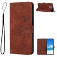 thumbnail image 1 of Allytech for Moto G Power 2021 Wallet Case,Embossed PU Leather Folio Flip Wristlet Shockproof Credit Card Slots Stand Case for Motorola Moto G Power 2021 6.6 inch, Brown, 1 of 7