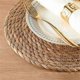 thumbnail image 3 of Natural Water Hyacinth Placemats Set of 8, Heat Resistan T Rattan Woven Mats for Outdoor Dining, 3 of 5