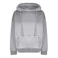 thumbnail image 6 of EDFBUYKRS Female Long Sleeve Hoodie 2026 Fall Women's Cowl Neck Pullover Hoodie Long Sleeve Solid Color Drawstring Sweatshirt Top with Convenient Pocket S, 6 of 6