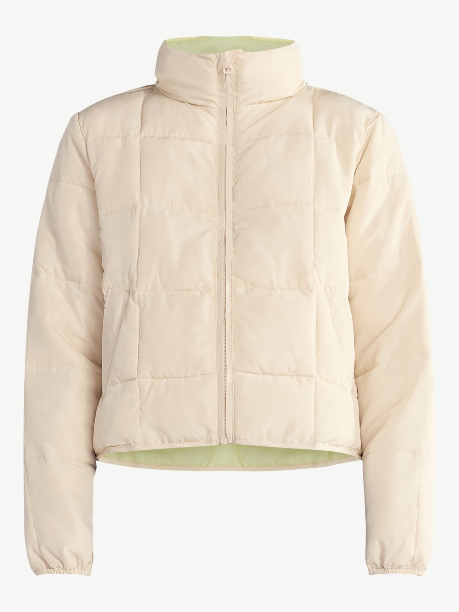 No Boundaries Packable Puffer Jacket, Women's and Women's Plus Sizes XS-4X
