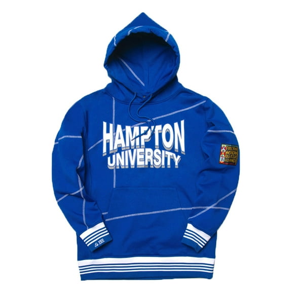 AACA Hampton University Heavyweight HBCU Pride Hoodie, Men's Retro Pullover with Contrast Stitching