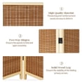 thumbnail image 3 of Hofitlead 6 Panel Bamboo Weaving Room Divider,With Display Stand, 6 FT Tall Folding Privacy Screen, (Brown), 3 of 7