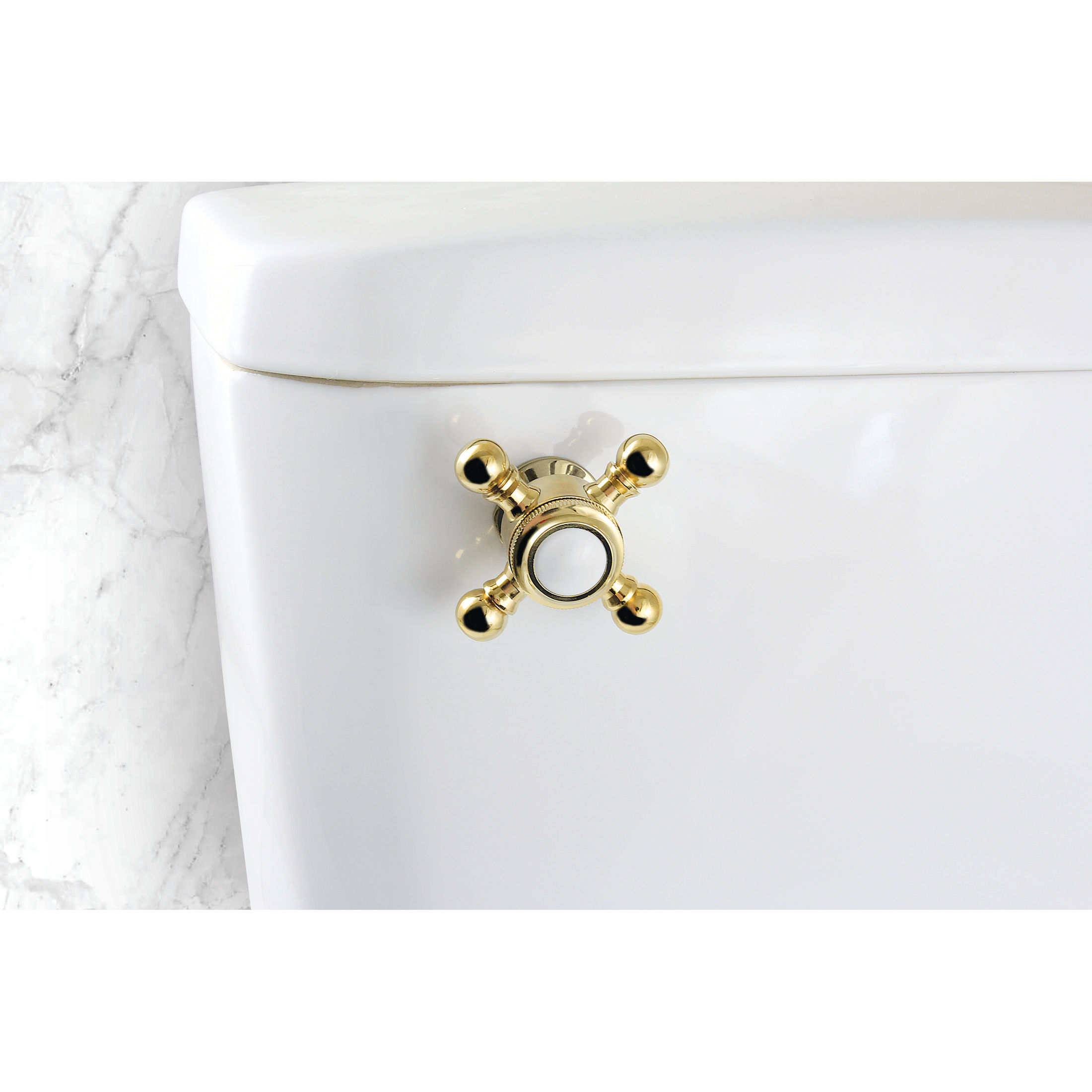 Kingston Brass KTBX2 Buckingham Front Mount Toilet Tank Lever, Left/Right Installation in Polished Brass