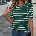 thumbnail image 6 of Womens Tops Casual Short Sleeve Halter Tops With Built In Bra Plus Size Tshirts Shirts Graphic Cats Black Blouses Dressy Casual Short Sleeve, 6 of 6