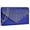 Blue, variant on Ladies Frosted Satin Evening Clutch Purse Bag Crossbody Handbags Party Prom Wedding Envelope