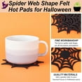thumbnail image 4 of 20Pcs Felt Spider Web Decoration Spider Web Drink Coasters Black Spider Web Coaster Cup Tea Coffee Coasters for Home Kitchen Party Table Decoration 4.4x0.1 Inch, 4 of 9