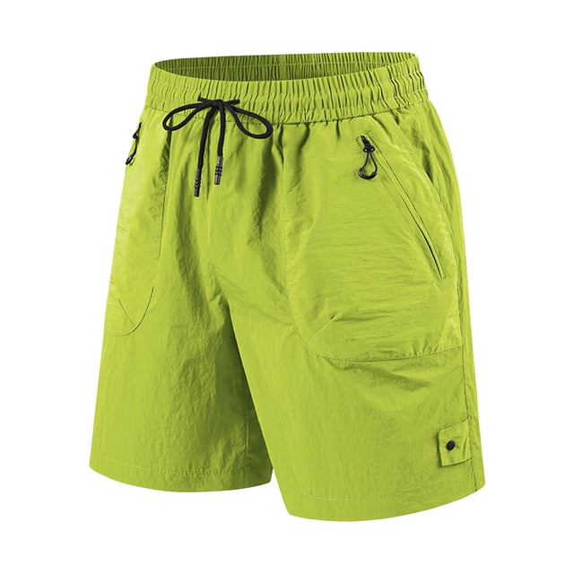 Pantalones cortos deportivos para hombre, tejido Ice Silk, cordón ajustable, cremallera, secado rápido, tallas S-XXXL