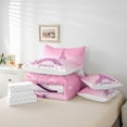 thumbnail image 6 of jejeloiu Paris Eiffel Tower 7-Piece Twin Bedding Sets,Cute Cartoon Butterflies Bedding Comforter Set,Pink Glitter Print Sheet Sets For Girls Kids,Microfiber Bedroom Decor Reversible, 6 of 8