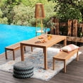 thumbnail image 2 of Cambridge Casual  Paxton 3-piece Teak Patio Dining Set, 2 of 5
