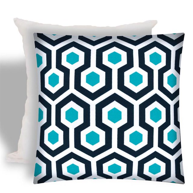Joita Housse de Coussin Intérieure/extérieure à Fermeture Éclair avec Insert - Tissu Blanc