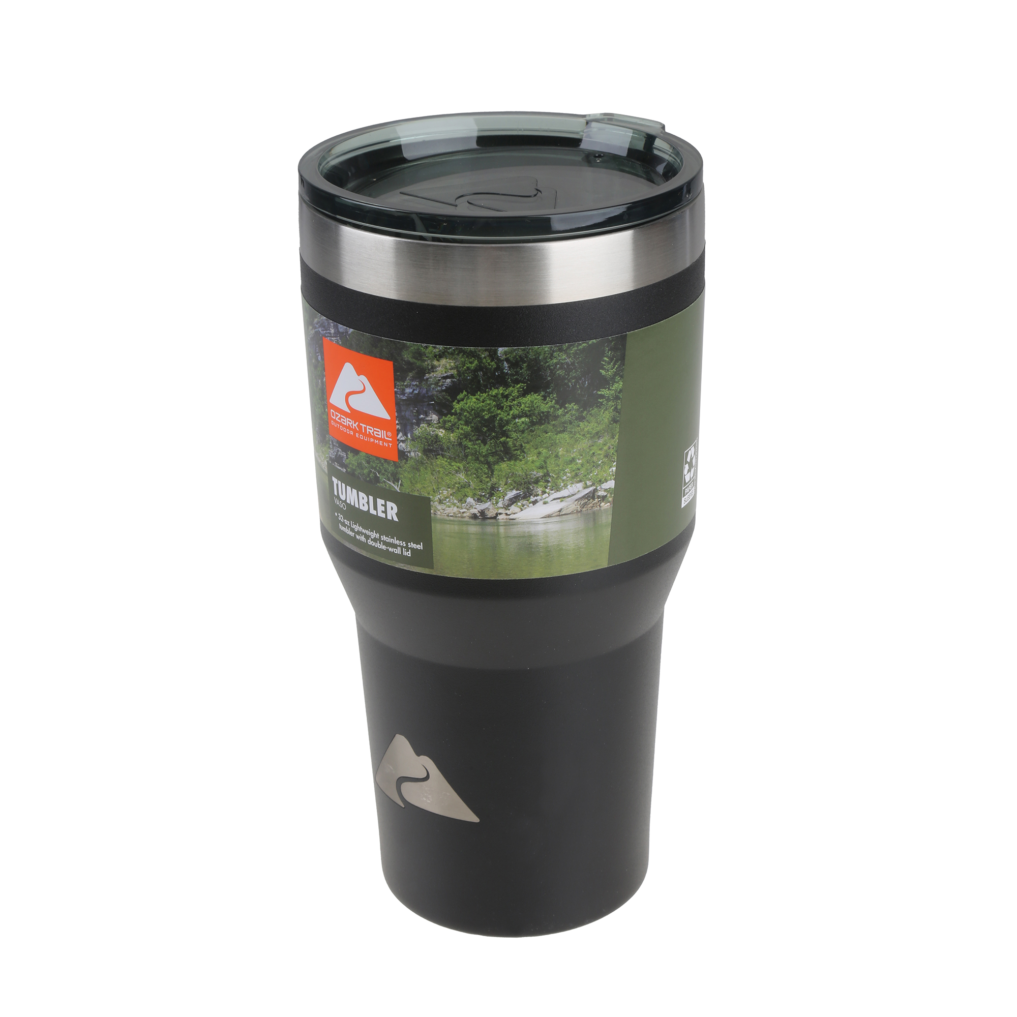 Ozark Trail Double Wall Vacuum Sealed Stainless Steel Tumbler 32 Ounce, Black - image 4 of 9