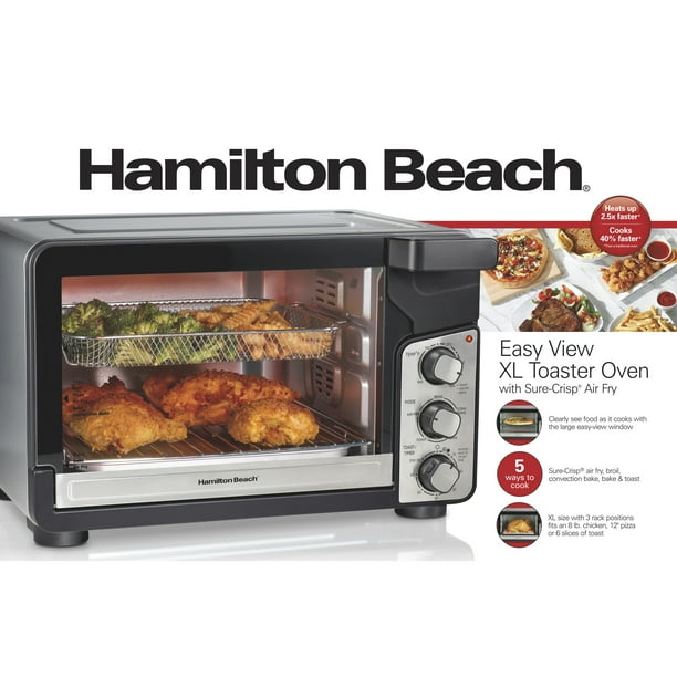 Hamilton Beach Easy View XL Toaster Oven with Sure-Crisp® Air Fry