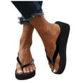 thumbnail image 2 of Daolelai Women's Flip Flops, Thick-Soled Wedge Heels, Bohemian Sandals, Beach Shoes, 2 of 7