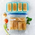 thumbnail image 4 of Souper Cubes 1 Cup Freezing Tray with Lid, Silicone Soup Freezer Molds for Freezing Broth, Soup, Leftovers and More, 2-Pack - Aqua, 4 of 8
