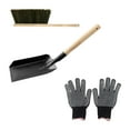 thumbnail image 2 of Tnarru Ensemble Pelle et Balayette en Métal pour Cheminée Intérieure Extérieure avec Gants Résistant à la Rouille, 2 of 8