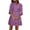 Purple womens dresses, variant on Wycnly Womens Dresses Beach Fashion Button Down Elastic Waist Tunic Dresses Casual Striped Print V-Neck Elbow-Length Mini Summer Dress Black s Under $5
