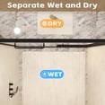 thumbnail image 3 of UHOMEPRO 56-60" W x 72 in H Double Sliding Shower Door with Aluminum Frame, Modern Bathroom Shower Door with 1/4" Clear Tempered Glass and Stainless Steel Long Handles, SCGG Certified, Matte Black, 3 of 9