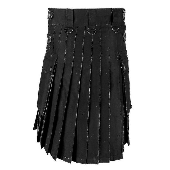 Lishi Kilt Gothique Écossais Vintage - Jupe de Poche Élégante et Fonctionnelle pour Hommes