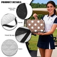 thumbnail image 6 of Psesaysky Golf Cart Seat Covers, Portable Golf Cart Seat Towel Blanket with 4 Front Pockets & Handle Fits for EZGO, Yamaha, Club Car Front Seats (Brown Polka Dots), 6 of 8