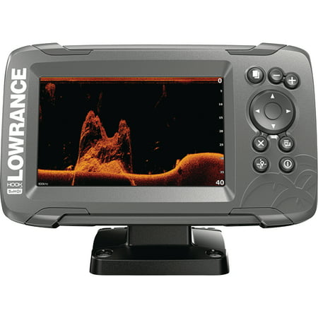 Lowrance 000-14016-001 HOOK-2 5X Fishfinder with GPS Plotter, SplitShot Transducer, DownScan Imaging, Autotuning Sonar & 5
