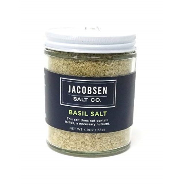 jacobsen salt co. basil infused sea salt, 5 ounce
