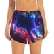 thumbnail image 2 of Balery Cosmic Cat Psychedelic Journey Pantalones cortos deportivos para mujer con forro y dos bolsillos, elásticos, para entrenamiento, gimnasio, yoga-X-Large, 2 of 7