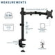 thumbnail image 5 of Soporte Brazo para Monitor VIVO Negro Ajustable para Pantallas de hasta 32 y 38 Pulgadas Ultrawide, 5 of 9