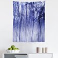 thumbnail image 1 of Forest Tapestry, Foggy Misty Purple Trees in a Winter Woodland Landscape Scenery Modern, Fabric Wall Hanging Decor for Bedroom Living Room Dorm, 5 Sizes, Purple Black Grey, by Ambesonne, 1 of 1