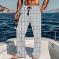 thumbnail image 6 of Mutghys Plaid Pajama Pants for Men Elastic Waist Drawstring Sleep Pants with Pockets Home Relaxing Soft Comfy Casual Pants S-3XL, 6 of 9