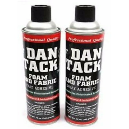 2 Dan Tack Professional Foam & Fabric Spray Glue / Adhesive Big Can 12