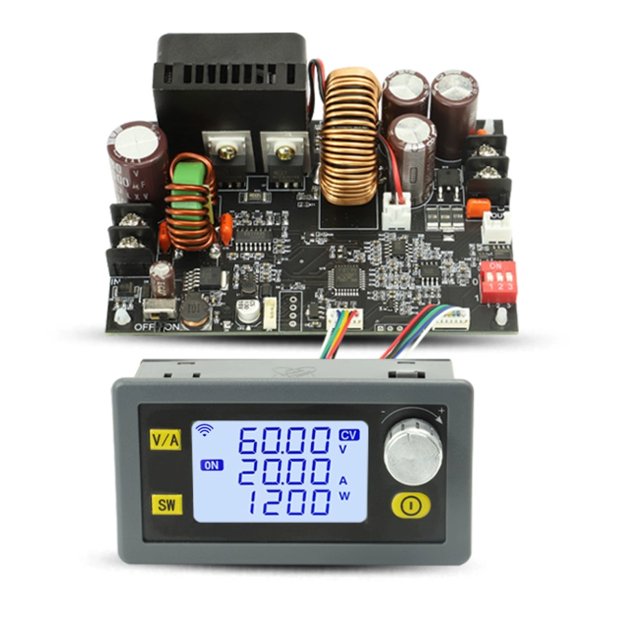 Fuente de alimentación de voltaje estabilizado de CC ajustable CNC XY6020L, módulo reductor de voltaje constante, mantenimiento de corriente constante de 20 A/1200 W